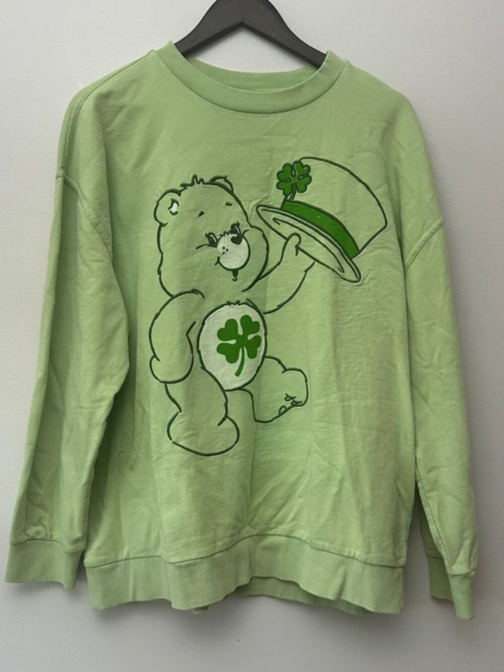 Care Bears Good Luck Bear Women's Large Crew neck Sweatshirt